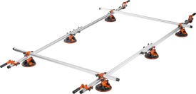 Set profesional pentru transport plăci și gresie de mari dimensiuni 360 x 180 cm cu 6 ventuze KraftDele KD11985