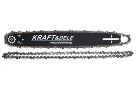 Set șină de ghidaj 45 cm 18 inch cu 2 lanțuri pentru drujbă KraftDele KD10153, 1,5 mm, 72 zale - Img 5