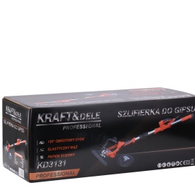 Șlefuitor tip girafă pentru gips-carton KraftDele KD3131, 1500W, cu iluminare LED, 2 capete de șlefuire și furtun 2 m - Img 12