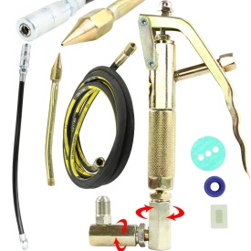 Smarownică pneumatică Mar-Pol 12L M78058, cu furtun 4 m, pistol rotativ și accesorii pentru ungere utilaje și echipamente - Img 12