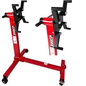 Stand mobil pentru montaj motor și cutie de viteze 450 kg MaxRom, cap rotativ 360°, 4 roți metalice pentru manevrare ușoară - Img 1