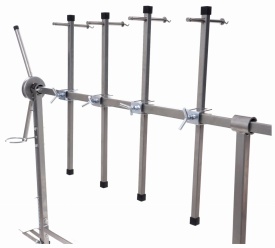 Stativ profesional pentru vopsitorie Kraft&Dele KD349 – Rotativ 360°, 6 Brațe de fixare, Mobil, Lungime 200 cm - Img 9