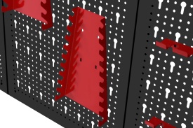 Tablă perforată pentru scule KraftDele KD11895, panou metalic de perete 120x60 cm pentru atelier, garaj și organizare eficientă - Img 6