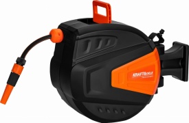 Tambur automat cu furtun de grădină KraftDele KD2152 – 20m + 2m, 1/2 inch, Montaj pe perete, Ghidaj integrat, Presiune 24 bar