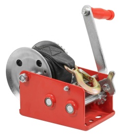 Troliu manual cu manivelă și chingă 10 m, capacitate 1200 kg, pentru tractare, fixare și tensionare, MaxRom V87249 - Img 6