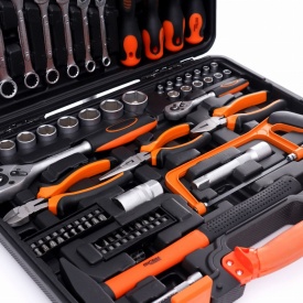 Trusă de scule KraftDele KD10466, 89 piese, cu valiză de transport, chei, tubulare, biți, clești și accesorii - Img 5