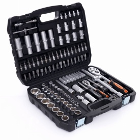 Trusă de scule KraftDele KD10835, 101 piese, cu tubulare, biți, clichet și valiză de transport pentru atelier și garaj - Img 2