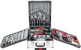 Trusă profesională de scule KraftDele KD314, 188 piese, în valiză din aluminiu cu roți, pentru atelier, auto și întreținere - Img 10