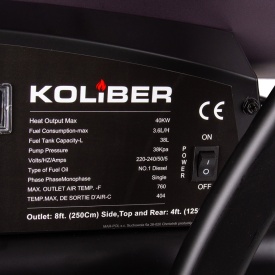 Tun de căldură pe motorină 40kW Koliber MAR-POL M80970 – termostat digital, rezervor 38L, volum încălzit 800 m³, mobil - Img 7