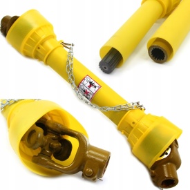 Wălek de transmisie cardanic Mar-Pol 70 cm, telescopic 70-90 cm, cu frez 20 mm și protecție din plastic