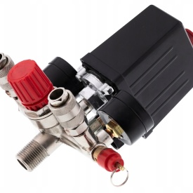 ⚙️ Presostat compresor aer cu 2 căi, cuple rapide și supapă cu reglaj al presiunii de iesire 220V 15A MXM806873T - Img 4