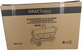 Aerotermă cu motorină KraftDele 40 kW cu evacuare gaze arse și termostat digital, model KD11714 - Img 11