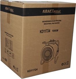 Aerotermă electrică profesională KraftDele KD11724, 10 kW, 400V, cu termostat, pentru atelier, depozit și șantier - Img 10