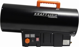 Aerotermă pe gaz 40 kW KraftDele KD11701 cu termostat, afișaj și reductor, pentru hale, ateliere și spații bine ventilate - Img 2