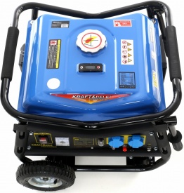 Agregat de curent monofazat KraftDele KD142, 3000 W, 230 V și 12 V, motor 4 timpi, cu roți transport - Img 12