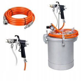 Agregat de vopsire pneumatic 10L KraftDele KD5793 cu pistol de pulverizare 2,0 mm și regulator de presiune - Img 9