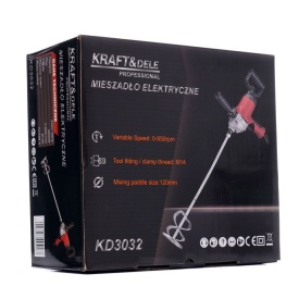 Amestecător electric KraftDele KD3032, prindere M14, paletă 120 mm, pentru vopsele, adezivi, ipsos și mortar - Img 3