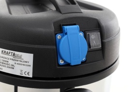 Aspirator industrial umed-uscat KraftDele KD483, 20L, 1200W, cu priză integrată și regulator de putere - Img 8