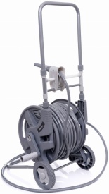 Cărucior grădină cu furtun 45m + 2m 1/2” KraftDele KD2078 – cadru aluminiu, set complet udare - Img 2