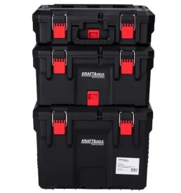 Cărucior modular pentru scule 3 cutii KraftDele KD1077 – organizator mobil cu roți și mâner telescopic - Img 2