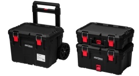Cărucior modular pentru scule 3 cutii KraftDele KD1077 – organizator mobil cu roți și mâner telescopic - Img 12