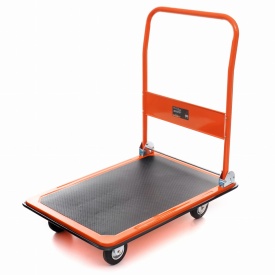 Cărucior platformă de transport KraftDele KD3090, capacitate 300 kg, mâner rabatabil, pentru depozit, atelier și livrări