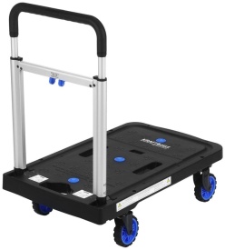 Cărucior pliabil de transport cu platformă KraftDele KD3093, capacitate 150 kg, pentru depozit, firmă și uz gospodăresc - Img 2