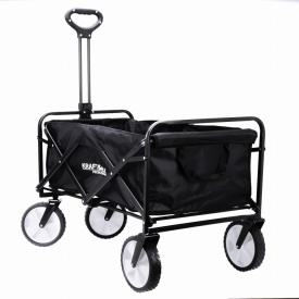 Cărucior transport pliabil 130L KraftDele KD3088, cadru din oțel, roți pline din cauciuc, mâner reglabil - Img 5
