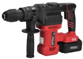 Ciocan demolator cu acumulator KraftDele 21V 7,5J fără perii, 2 baterii 4Ah și încărcător rapid, model KD3193