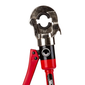 Cleşte hidraulic manual pentru sertizare ţevi PEX Mar-Pol M55915, profile U/TH/V, cap rotativ 360°, set bacuri 16-32 mm - Img 2