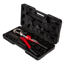 Cleşte hidraulic manual pentru sertizare ţevi PEX Mar-Pol M55915, profile U/TH/V, cap rotativ 360°, set bacuri 16-32 mm - Img 12