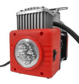 Compresor auto 12V MaxRom cu manometru precis, cilindru metalic dublu, furtun 5 m și alimentare la baterie sau priză auto - Img 3