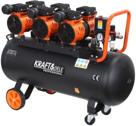 Compresor Fără Ulei 100L 580L/min 3 Motoare 6kW – Profesional pentru Atelier Intensiv | KraftDele KD1394 - Img 4