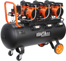 Compresor Fără Ulei 100L 580L/min 3 Motoare 6kW – Profesional pentru Atelier Intensiv | KraftDele KD1394 - Img 6