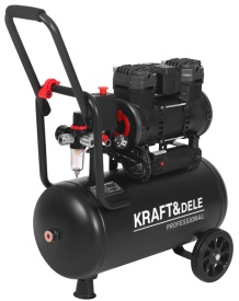 Compresor Fără Ulei 24L 1450W 249L/min 8 Bar – Profesional, Mobil, Ideal pentru Atelier & Stomatologie | KraftDele KD4081
