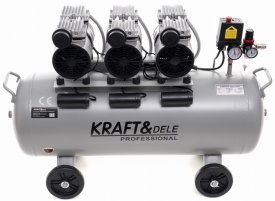 Compresor fără ulei KraftDele KD1397, rezervor 100L, 3 x 1500W, 8 bar, pentru atelier, service și uz casnic - Img 4