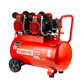 Compresor fără ulei Mar-Pol M88006, 50L, 10 bar, 400 l/min, 230V, 4 pistoane, pentru atelier și lucrări pneumatice