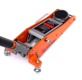 Cric hidraulic auto low profile 2T KraftDele KD1375, ridicare 85-355 mm, cu roți și pedală de ridicare rapidă - Img 3