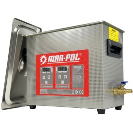 Cuva de curățare cu ultrasunete Mar-Pol 6,5L, 40 kHz, 180W, cu încălzire 200W și timer, pentru piese și componente