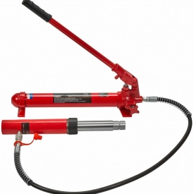 Depărtător hidraulic 10T KraftDele KD327 cu pompă separată, extensii și accesorii, pentru tinichigerie și service auto