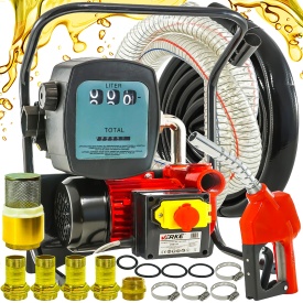 Distribuitor combustibil autoamorsant VERKE YBV-600S, pompă electrică 600 W, debit 50 l/min, cu pistol și contor