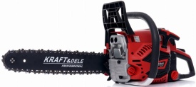 Drujbă pe benzină KraftDele KD5010, 5,9 CP, lamă 40 cm, Easy Start, pompă amorsare, pentru tăiere lemn și lucrări gospodărești - Img 7