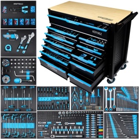Dulap mobil de scule KraftDele KD1062 cu 501 piese, 12 sertare și organizare completă pentru atelier și garaj - Img 3