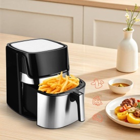 Friteuză cu aer cald 8L KraftDele KD4101, 1850W, panou tactil LED, 8 programe, grill superior - Img 5