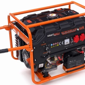 Generator de curent monofazat KraftDele KD164, 5500W, 230V/12V, pornire electrică și manuală, rezervor 25L - Img 4
