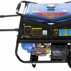 Generator electric monofazat KraftDele KD145, 5000W, 230V/12V, pornire manuală și electrică, motor 4 timpi 7 CP - Img 3