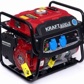 Generator electric monofazat pe benzină KraftDele KD150, 1500W, 230V/12V, motor 4 timpi 3 CP, portabil