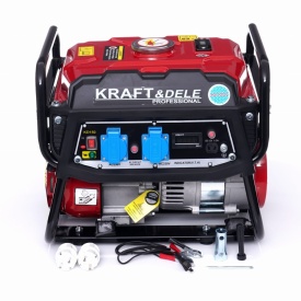 Generator electric monofazat pe benzină KraftDele KD150, 1500W, 230V/12V, motor 4 timpi 3 CP, portabil - Img 2