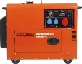Generator profesional DIESEL 230V/400V KraftDele KD3241 – 6,5/7 kW, Cabanizat Silențios, ATS Inclus, Pornire Electrică - Img 8