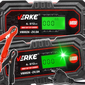 Încărcător auto inteligent microprocesor 6V/12V 4A MaxRom V80026 pentru acumulatori STD, AGM și GEL